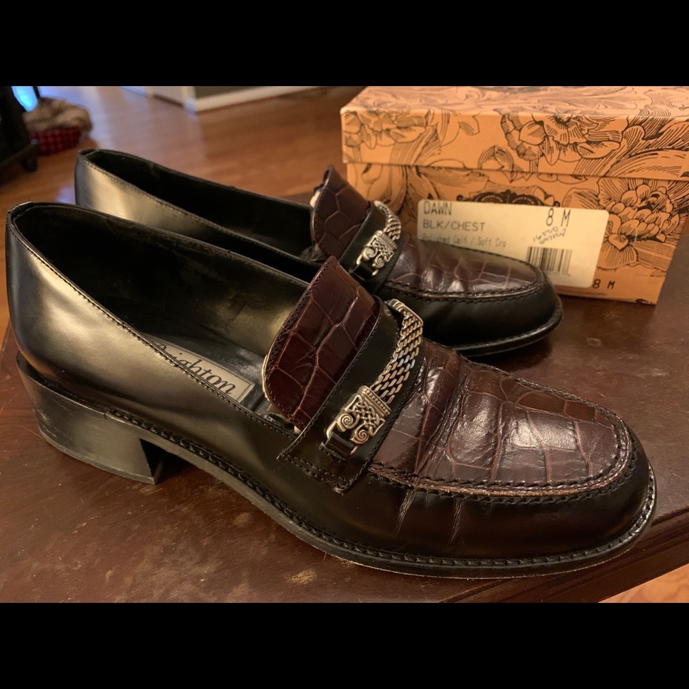 BRIGHTON loafers Dawn Black/Chestnut